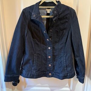 Coldwater Creek Dark Blue Jean Jacket